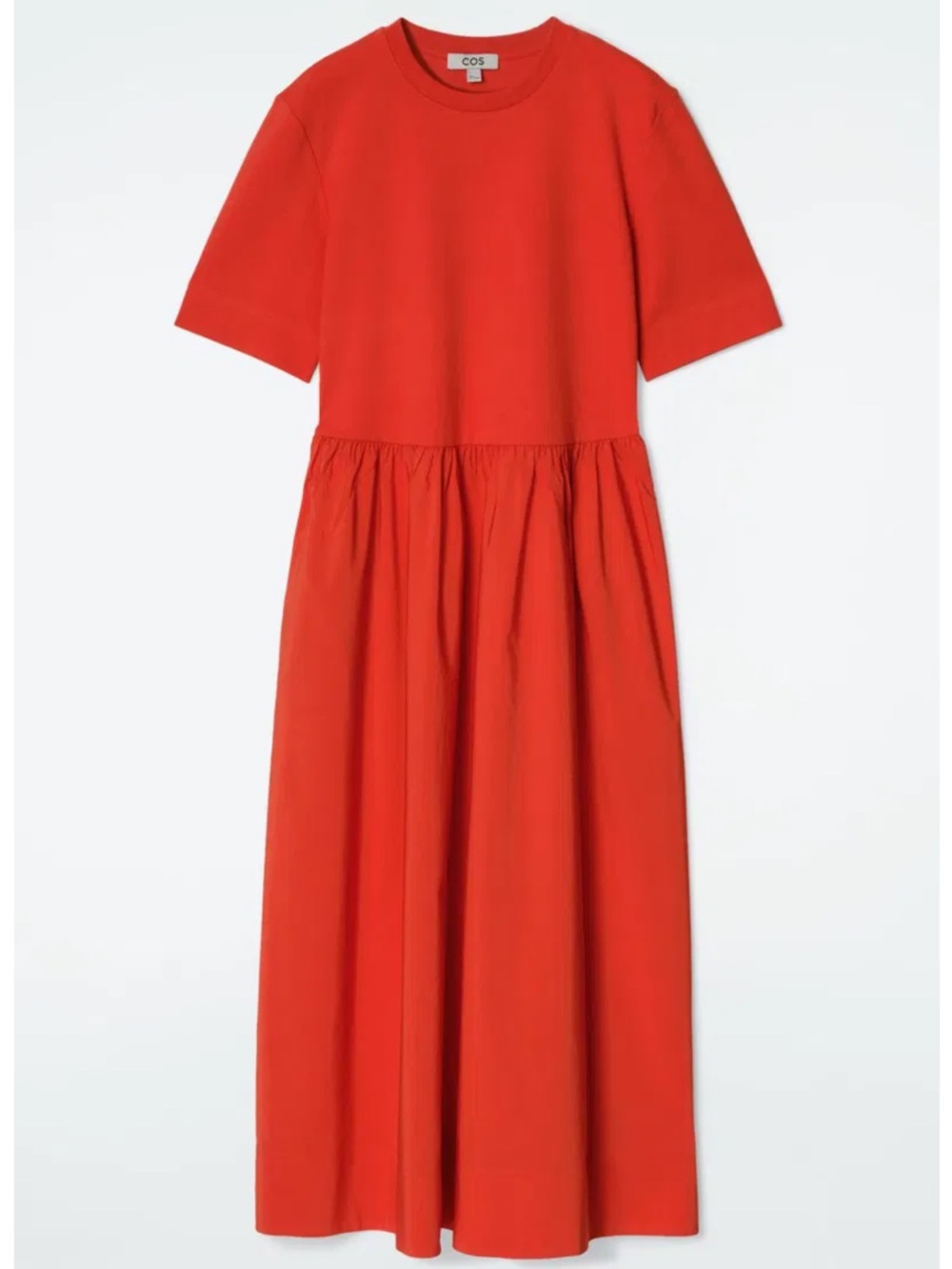 COS - CONTRAST-PANEL MIDI DRESS